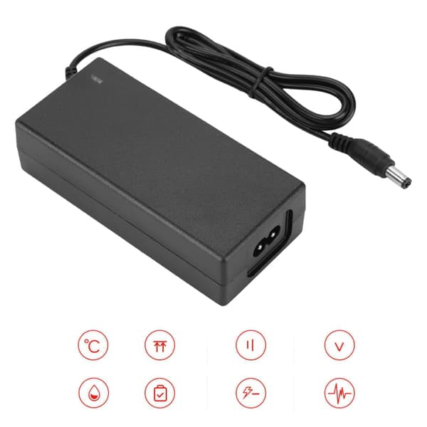 2V 2A EU-plugg strømadapter med LED-indikator 100-240V