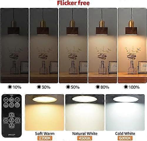 E14 Rechargeable LED Bulb 2-Pack 300LM 9W Equivalent Dimmable Remote Control -FF-