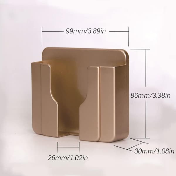 Self-adhesive storage boxes for remote control and mobile phone holder - 4 pcs