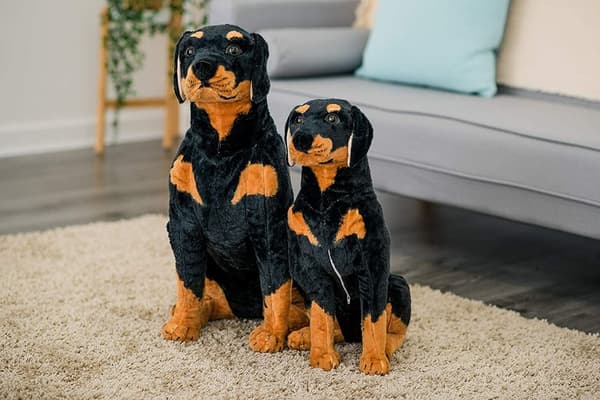 50 cm jättimäinen pehmolelu Rottweiler-koira, iso pehmoeläin [JUN]