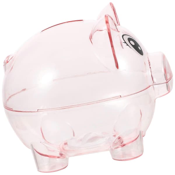 Transparent Piggy Bank Develops Saving Habits Table Decoration 2 pcs