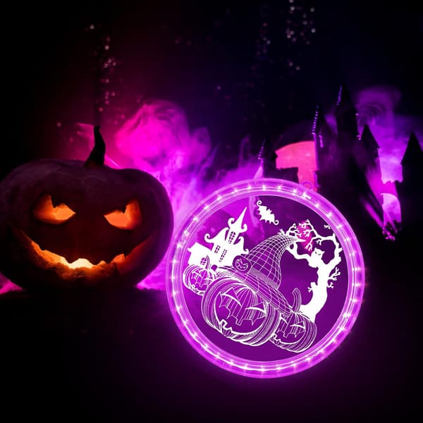 1 stk græskar Halloween dekorativt lys, græskar hængende lamper med