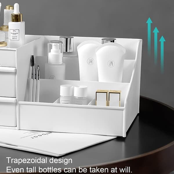 Desktop Organizer for Makeup, Drawers, Cosmetic Storage Chest Office