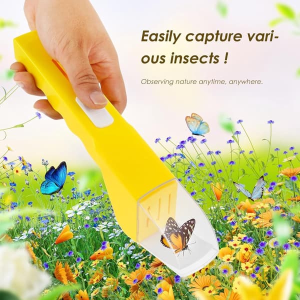 2 Insect Traps for Kids - with Quick Release Tool, Clear Window, Touch-Free Collection - for Nature Exploration - 27 cm