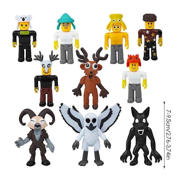 (Pow yeah!) 10 stk. 99 Nætter i Skoven Samlerfigurer - Elg, Ugle, Vædder og Monsterlegetøj til Børn & Spilfans