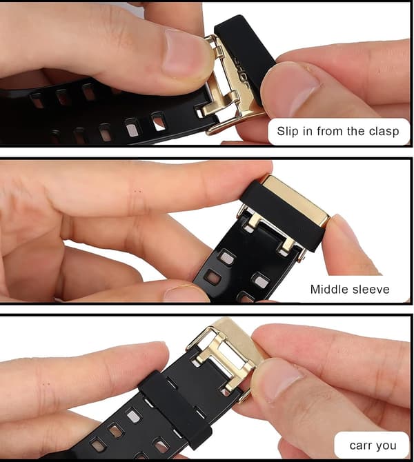6 st 22 mm Silikon Armbandsfäste Spänne, Klockarmbandsfixering