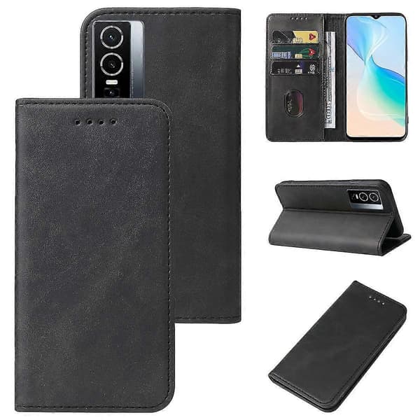 Magnetiskt läderfodral för Vivo Y76 5G