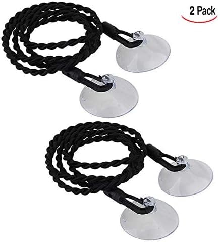 2-delt sort bærbar tørresnor til camping, vandreture, strand, rejser