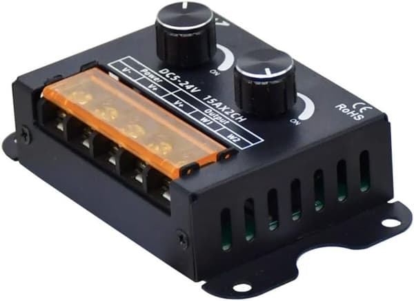 CCT Strip DC 2CH Knap, Kabinet LED Controller Til Dobbelt Hvide Lys, 5V-24V Lysdæmper med Metal