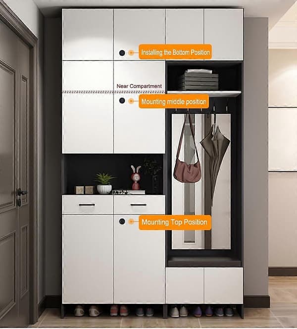 Skabsdørlås, metalskabslås til møbler, skabe, garderobe
