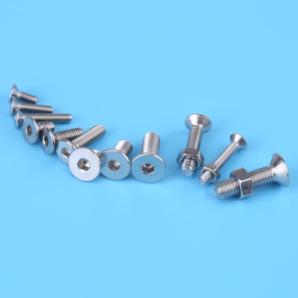 Stainless Steel Hex Socket Flat Head Screw Bolts and Nuts, 440 Pcs