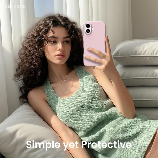 Tynt flytende silikondeksel til iPhone 17 6.3 tommer - Dust Pink[JUN]