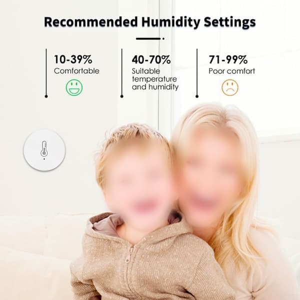 ZigBee temperatur- og fuktighetssensor designet for smarthussystemer, automatisert trådløs for med kontroll
