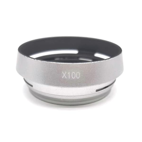 Sølv LH-X100 49mm Objektivadapterring Metall Solblender for X100 X70 X100S X100T Solblender Adapterring
