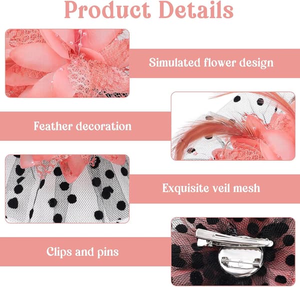 Fascinator Hat til kvinder til teselskab, bryllup