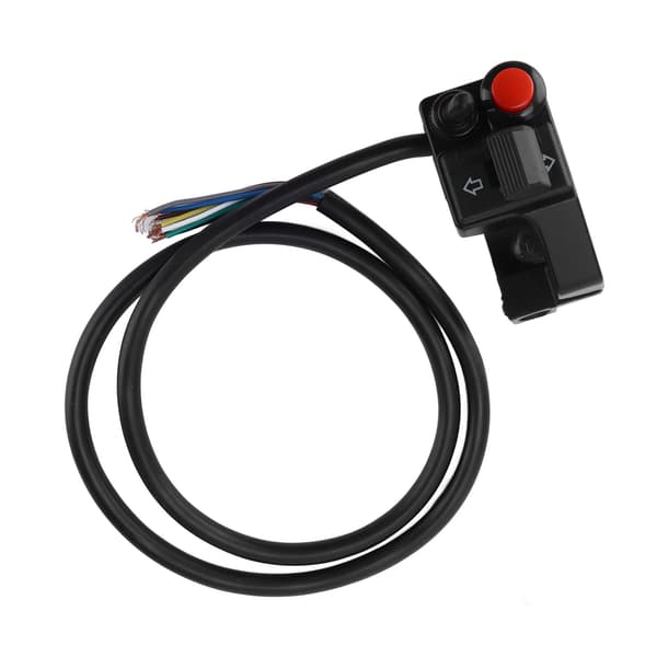 22mm Left Motorcycle 7/8 inch Handlebar Switch 3 in 1 Horn Turn Signal High Low Headlight Push Button