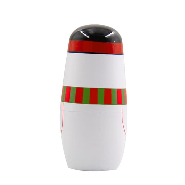 5 stk. håndlavede trærussiske nesting dolls, snemands nesting dolls, Matryoshka dukker julefødselsdagsgave