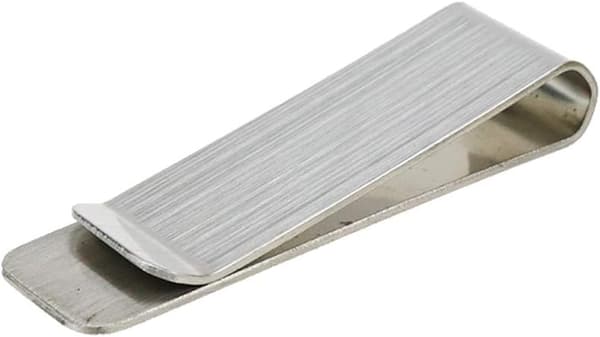 Slank Pengeclips 6 Stk Sølv, Kreditkortholder i Rustfrit Stål, Minimalistisk Front