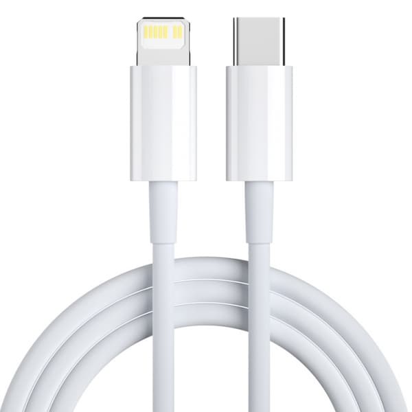 5-pak 1 meter Lightning-oplader til iPhone 13/12/11/ Xs/Max/X/8/7/6/5/SE Hvid