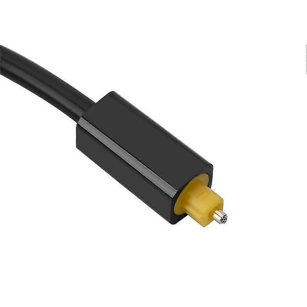 Output Dual Port Digital Optisk Lydsplitter Adapter Audio (sort) (1 stk)