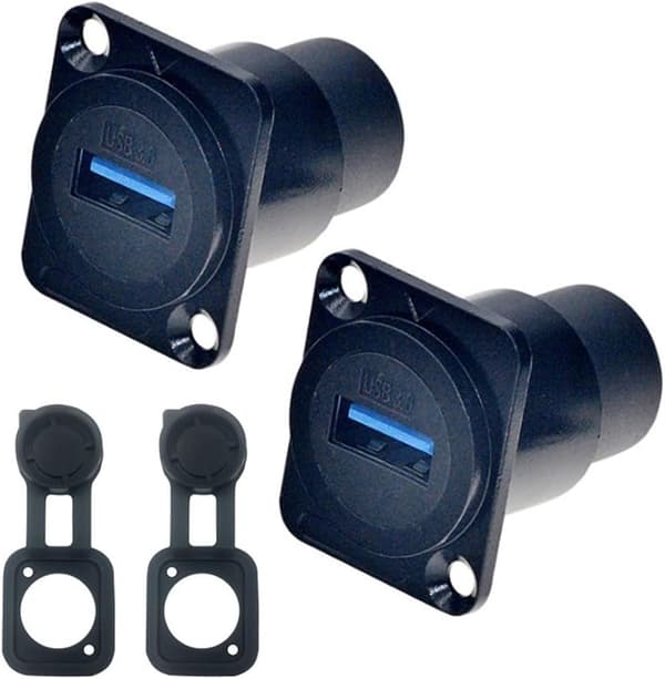 Designet USB 3.0 til sæt pakke med effektivt han-kobling, problemfri forbindelse til forskellige enheder, to (sort) sort Black