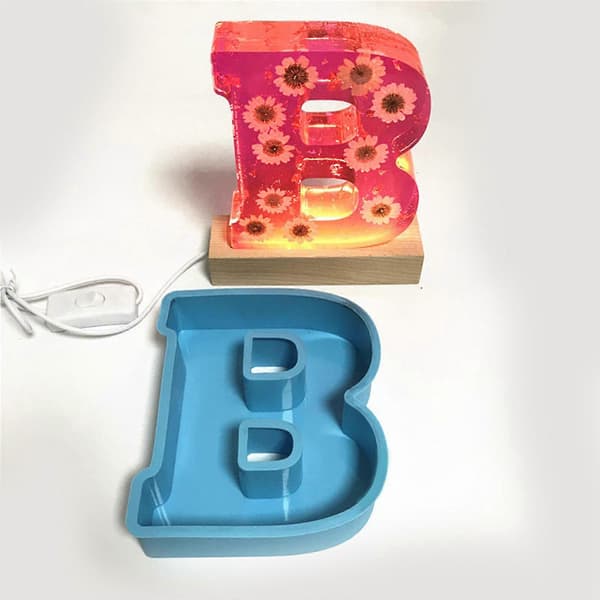 3D-bogstaver silikoneform epoxyharpiksform håndværkstilbehør non-stick