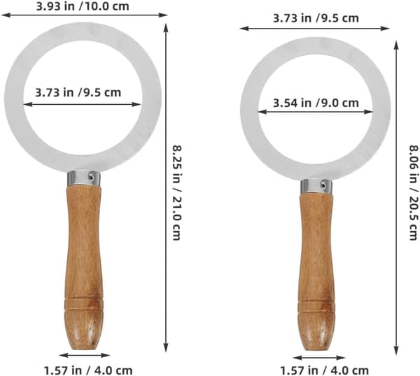 Tea Brulee Reusable Stainless Steel 2pcs with Wooden Handle Cup Edge Protective Cover