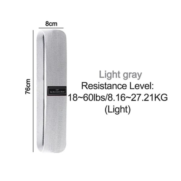 Durable Exercise Band with Light Resistance, Light Grey ljusgrå