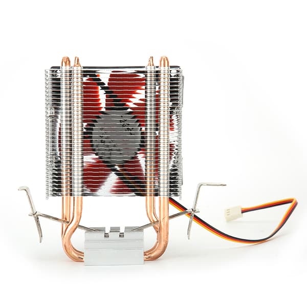 Mini CPU-køler 2 varmerør Høj luftstrøm Lav støj ventilatorradiator til 775AMD/1155Intel
