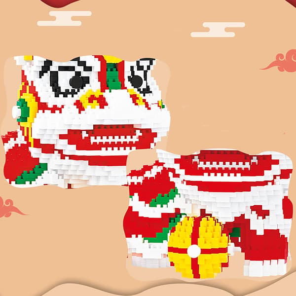 2612 kpl Micro Building Blocks -setti, Mini DIY 3D -rakennuspalikat (Leijona)