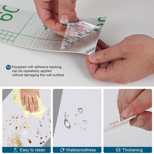 Selvklebende gulvlist 10 cm x 5 m - PVC - Vanntett - Selvklebende
