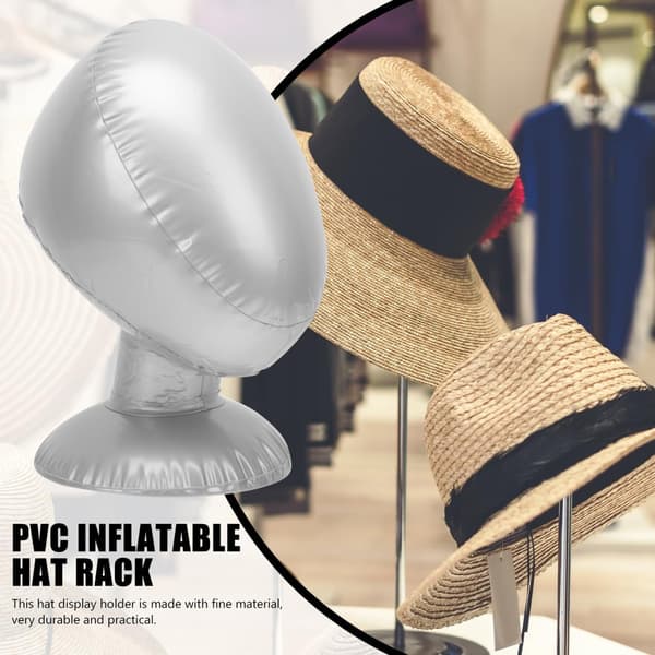 Uppblåsbart PVC-hattdisplaystativ Perukställ Hållare Pålitlig formare för vardagshattar Perukdisplayhållare
