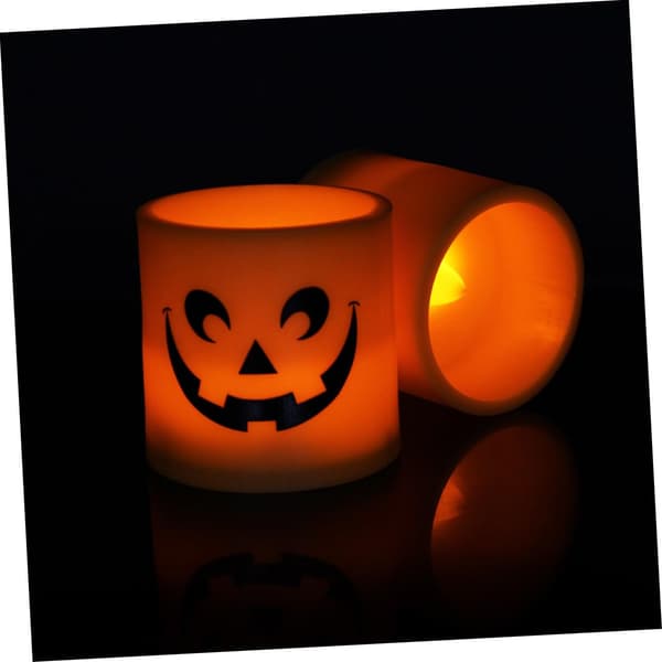6-pak LED-græskar-fyrfadslys Halloween-indendørsdekoration