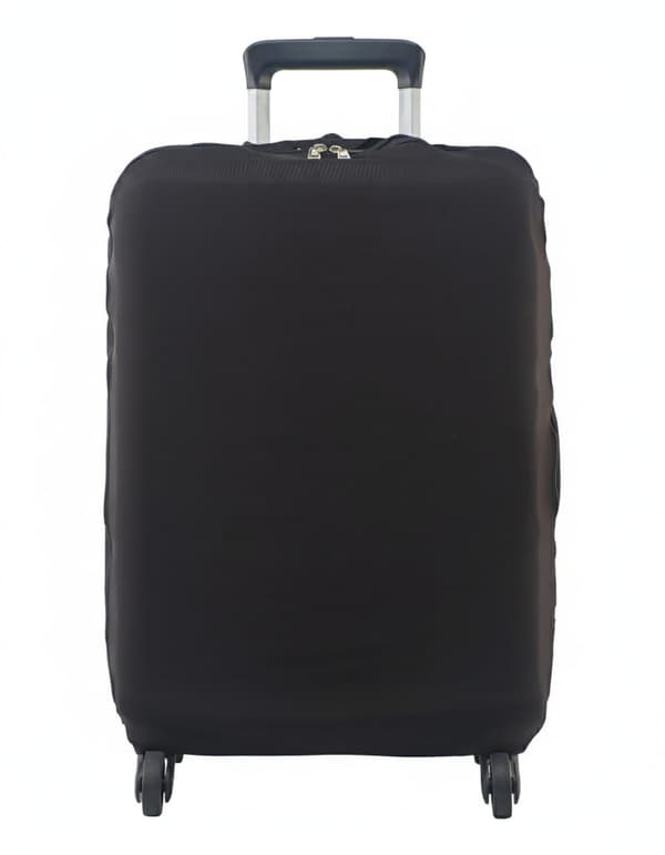 Sammenfoldeligt Elastisk Støvtæt Bagageovertræk til Kuffert Trolley Beskyttende Vigtigt Tilbehør (Mellem Størrelse: 55 x 63 Cm), sort 1 stk