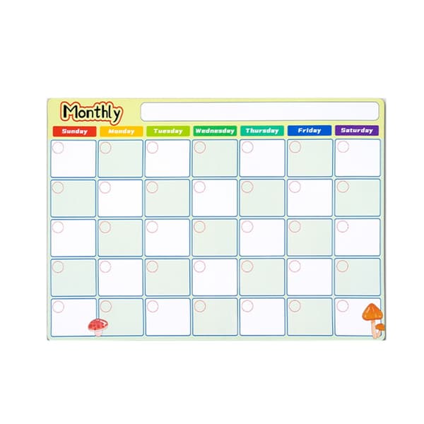 Magnetic Refrigerator Magnet - Monthly Planner, Multifunctional Magnetic Whiteboard Wall Decal for Study and Messages