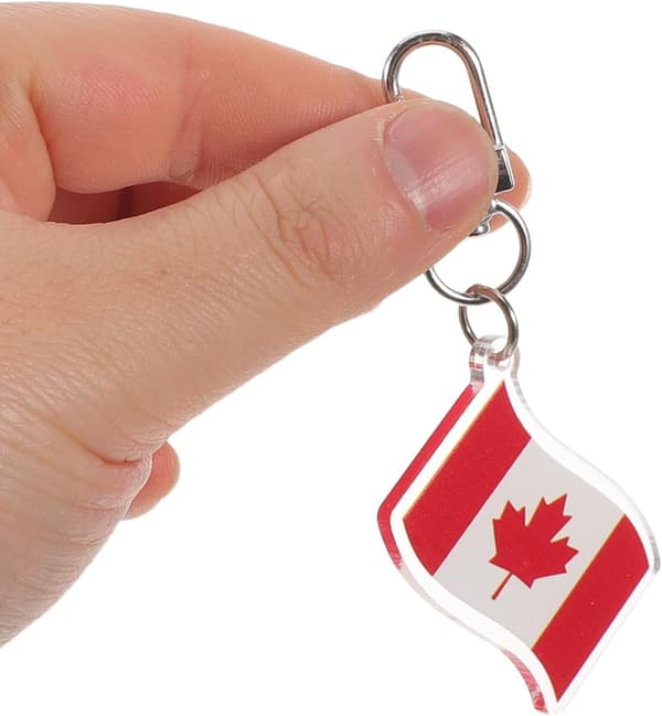 10 stk. Ahornblad Håndtaske Nøglering Canada Flag Nøglering Charm