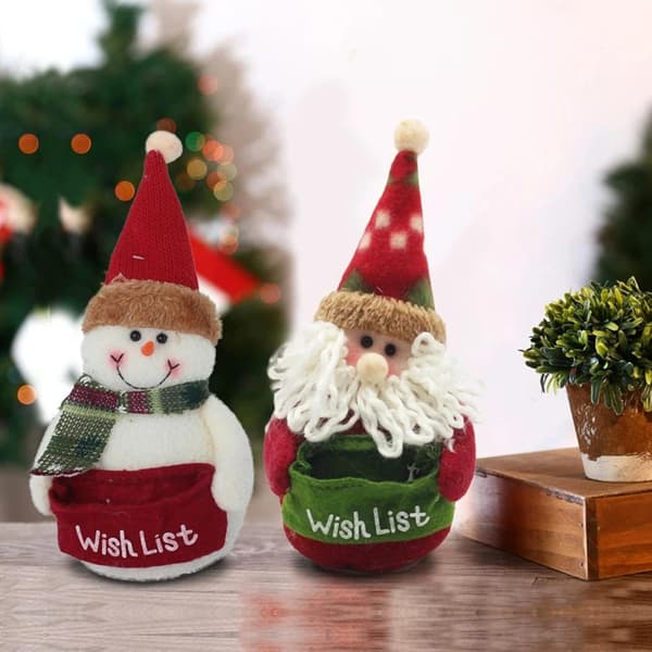 2-pack juldekorationer snögubbe - Tomtens sovrum och vardagsrumstillbehör - Julstämning dekorationsidéer