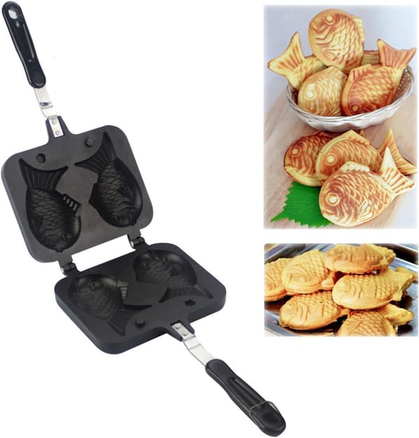 Kakaform Vaffelform Kakaform Brød Vaffelmaskine Aluminiumslegering Non-stick Vaffel Kaka Bageform Plade (Fisk)
