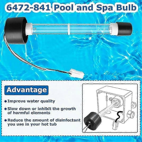472-841 Bubbelpool, Pool & Spa Glödlampor 6472-857, 94-1552, UVL-3LRK-, UV-lampor, Jacuzzis & Sundance Spa ClearRay