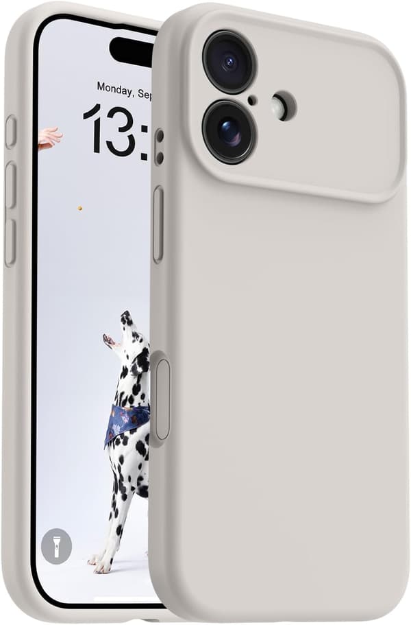 Støtsikkert flytende silikondeksel til iPhone 17 Pro Max | MagSafe[JUN] iPhone 17 Pro Max stone stone iPhone 17 Pro Max