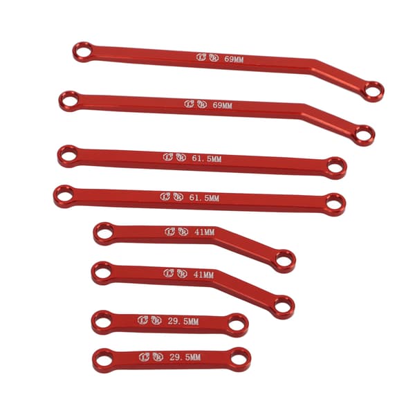 RC Parallel Linkage Assembly for AXIAL 1/24 SCX24 RC Crawler, Tie Rod Replacement Parts Red