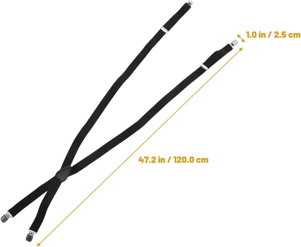 Elastiske X-ryg seler til mænd og kvinder bukser med fire klips design, rem, glider ikke, velegnet til afslappet brug