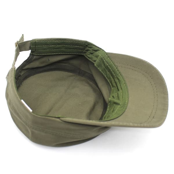 Solid Color Unisex Flat Cap (Army Green), Adjustable and Trendy