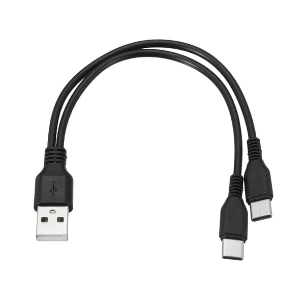 Multi USB A til 2 Type C i 1 Splitter Opladningskabel Sort 8 Tommer size_name 4.9ft