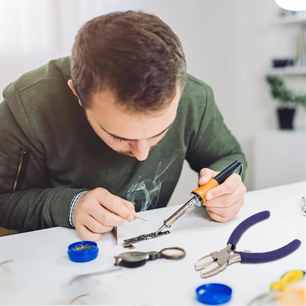 Karbonstål flatnesetang, smykkefremstilling, nylon, blå