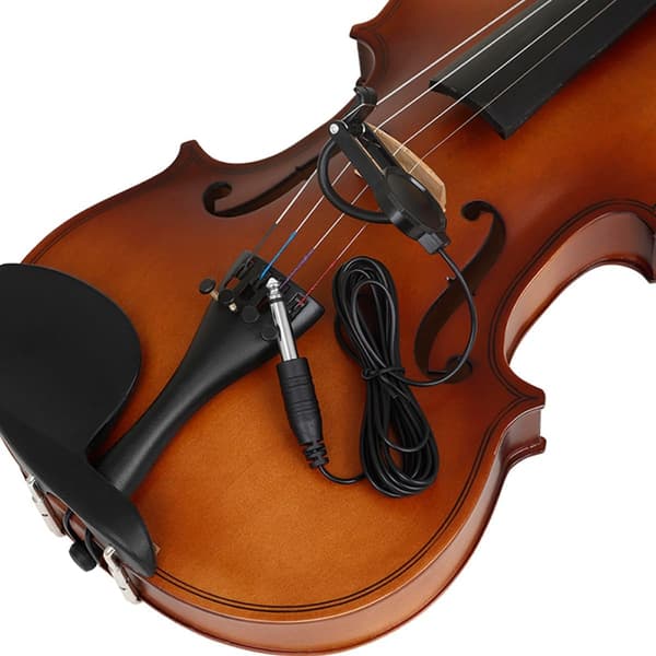 Violin-pickup Clip-on kontaktmikrofon pickup transducer sort ABS metal forstærker lyd
