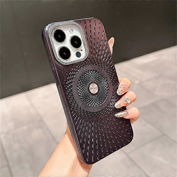 Cover til iPhone 16 Pro Max Kompatibel med MagSafe Varmeafledning Elektroplettering PC Telefonbeskyttelse