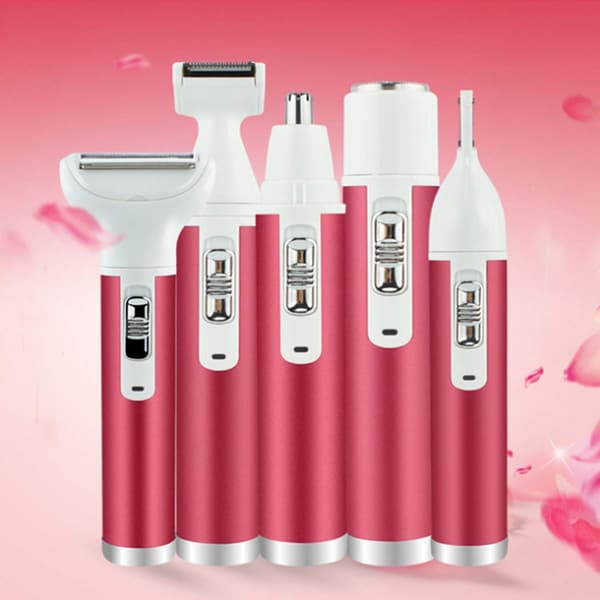 5-i-1 Bikini Hårtrimmer Sæt til Kvinder USB Hårfjerning Epilator Barbermaskine til Kvinder Hårfjerning