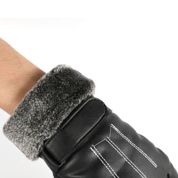 Touchscreen vintervarme alle fingervanter sort mand
