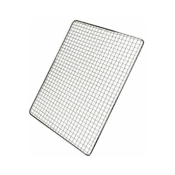 Grillrist i rustfritt stål for camping, grilling, piknik 40x25cm sølv